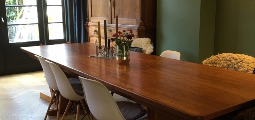 vintage tafel met nieuwelaklaag | Patine meubelrestauratie